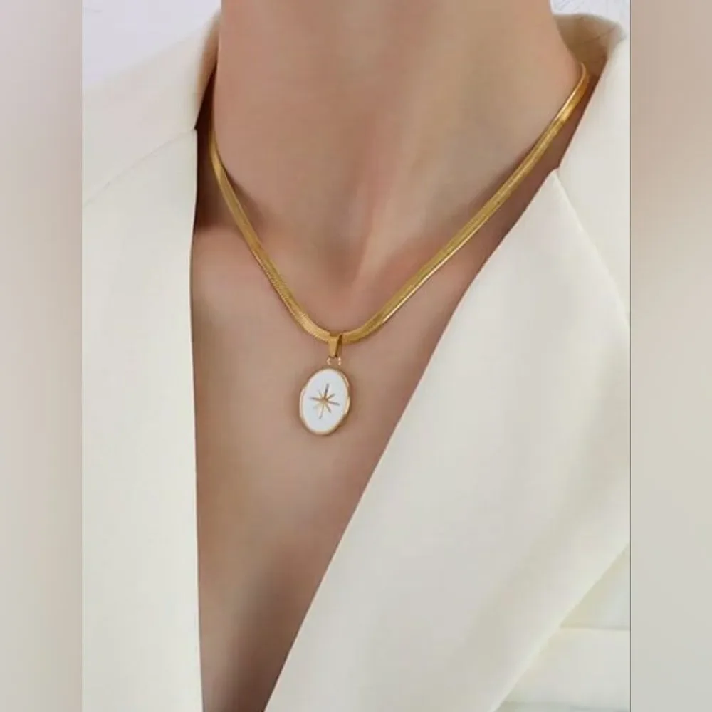 18K Gold Plated Snake Chain Necklace 18.5